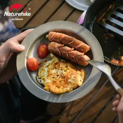 Batterie de cuisine de camping durable en acier inoxydable NATUREHIKE